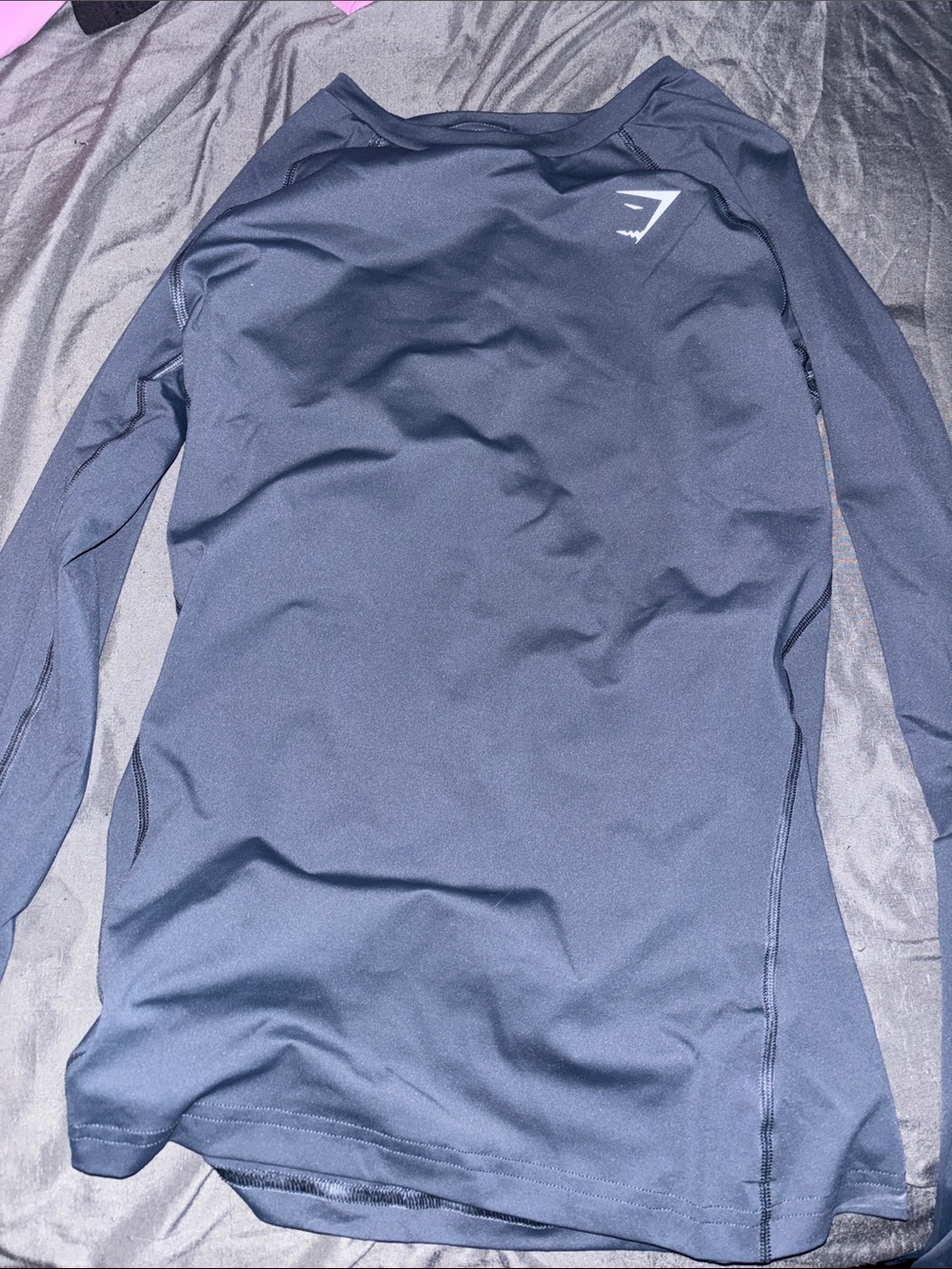 Gymshark blue Long Sleeve Training Top with Logo